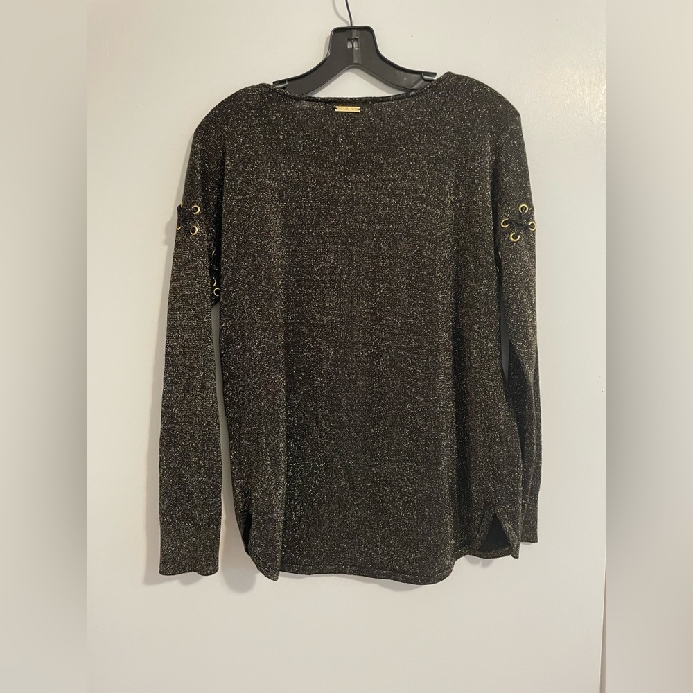 Michael Kors Gold Glitter Grommet Sweater - Picture 3 of 6